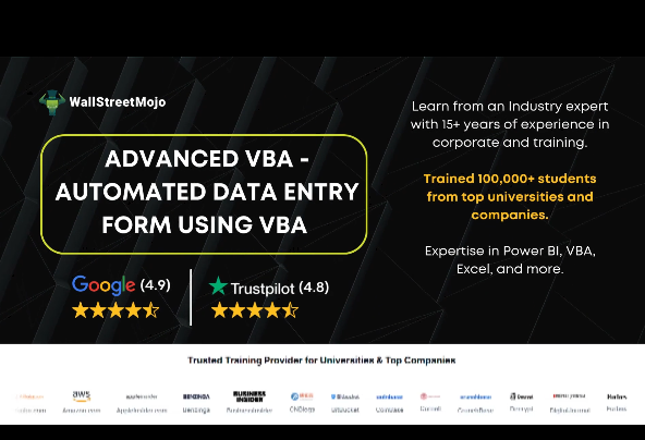 Load video: Automated Data Entry Form Using VBA Course