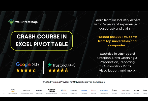 Load video: Excel Pivot Tables Crash Course